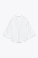 CHEMISE MANCHE LARGE AVEC LIN