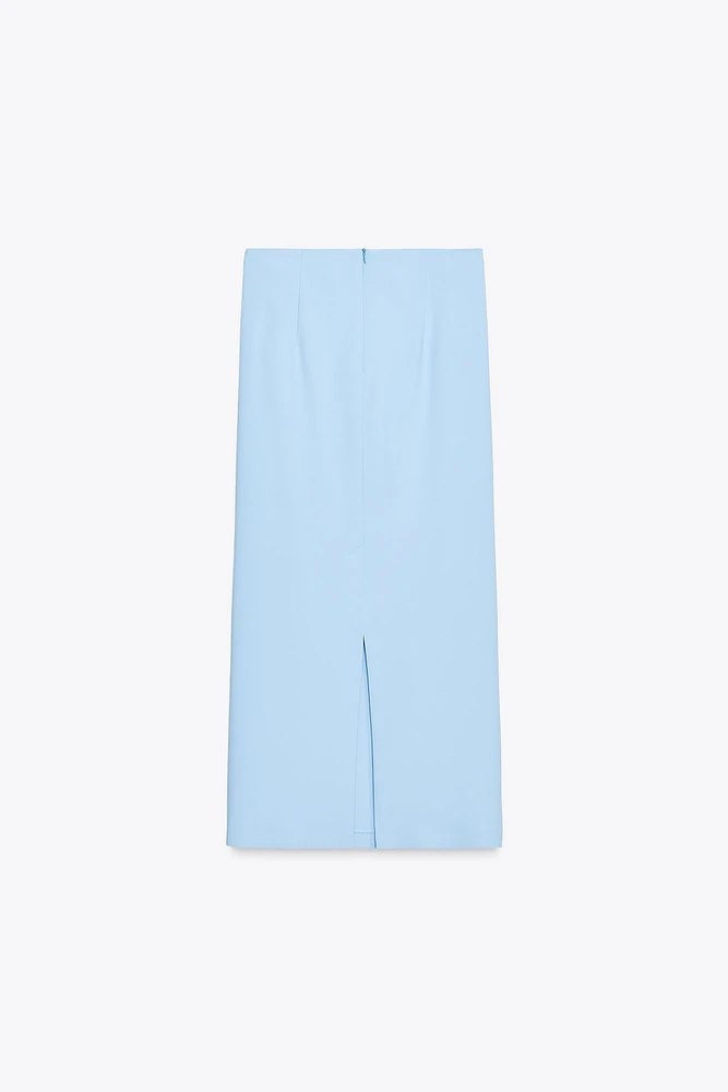 DRAPED MIDI SKIRT
