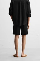TEXTURED REGULAR FIT SHORTS