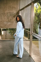 PANTALON DROIT AVEC LIN