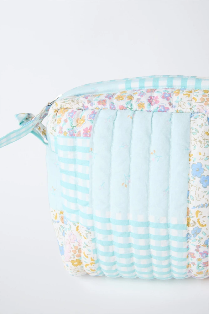 TROUSSE DE TOILETTE MATELASSÉE PATCHWORK