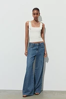 TOP LACETS STRETCH