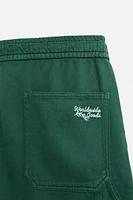 TEXTURED CARPENTER POCKET SHORTS