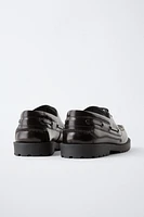 LEATHER LUG SOLE BOAT SHOES