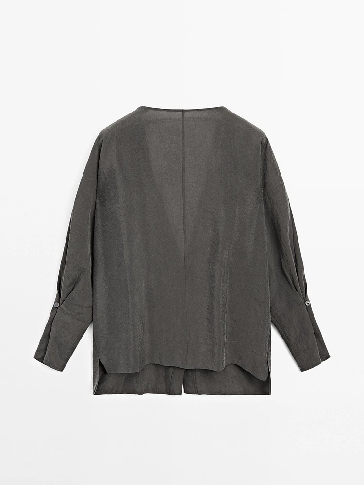 Flowing shirt with pleated cuff detail - Studio