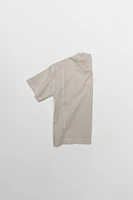 T-SHIRT TEINT EN PIÈCE LOGO BRODÉ