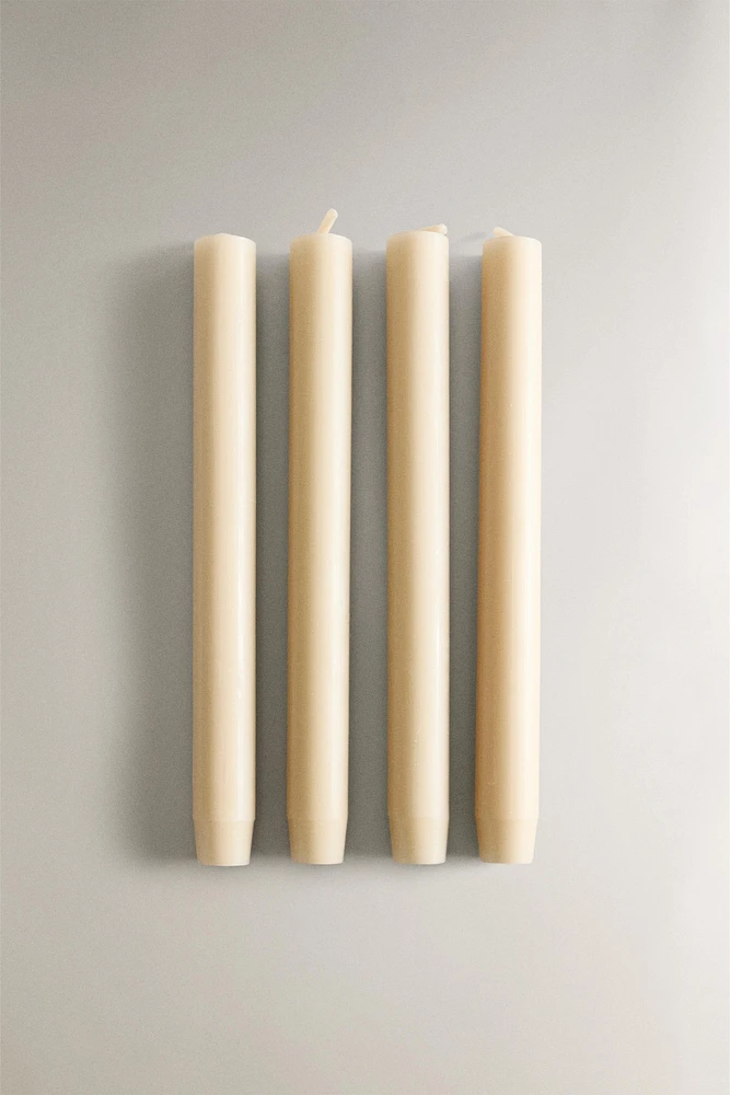 SET OF DECORATIVE CYLINDRICAL LONG TAPER CANDLES (SET