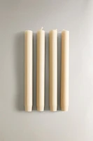SET OF DECORATIVE CYLINDRICAL LONG TAPER CANDLES (SET