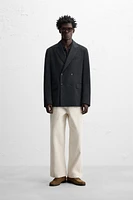 BLAZER CROISÉE 100 % LAINE