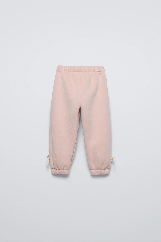 JOGGER PANTS WITH TIE BELT