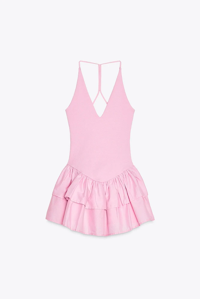COMBINATION HALTER DRESS