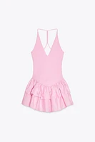 COMBINATION HALTER DRESS