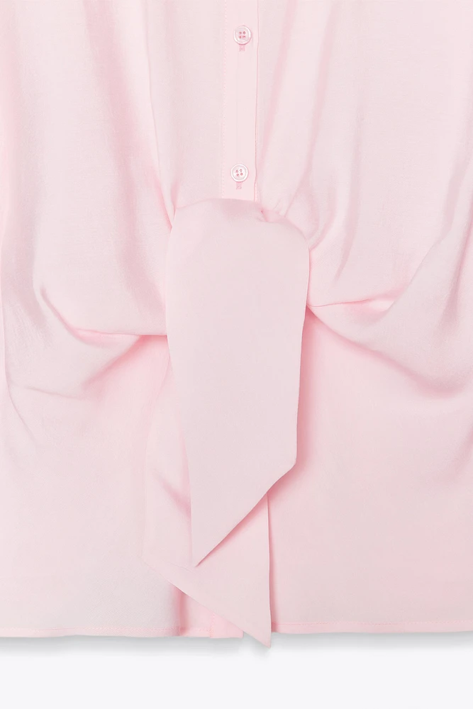 FLOWY KNOTTED SHIRT