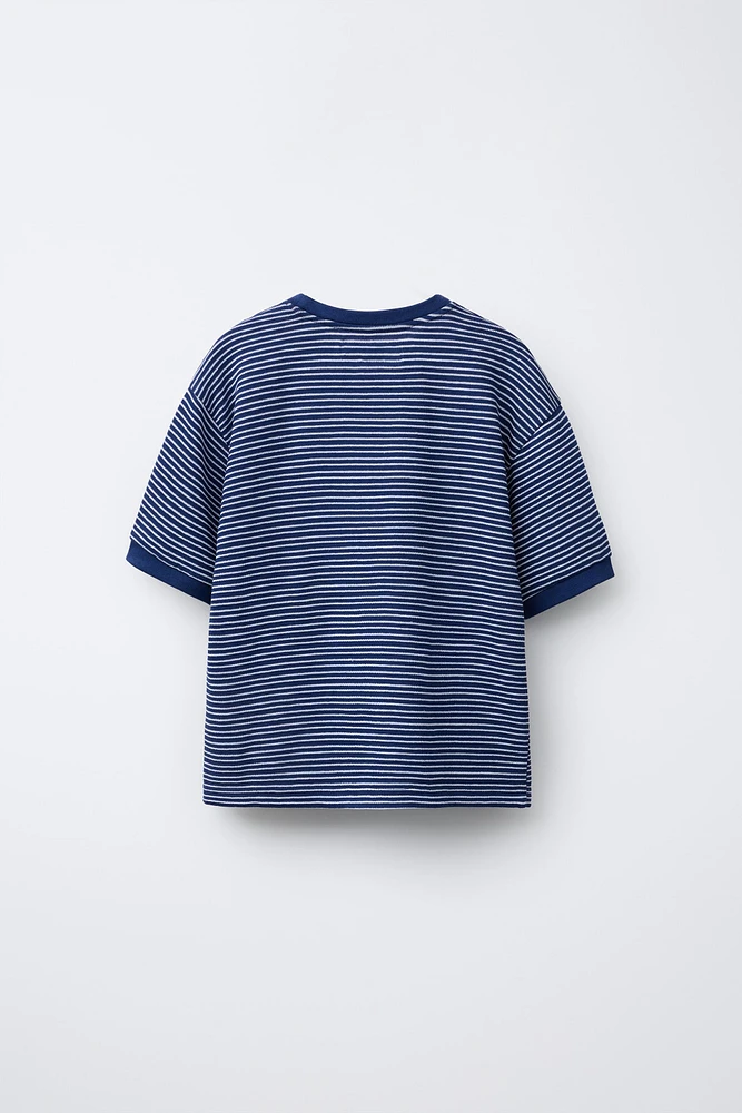 STRIPED KNIT T-SHIRT