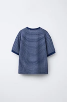 STRIPED KNIT T-SHIRT