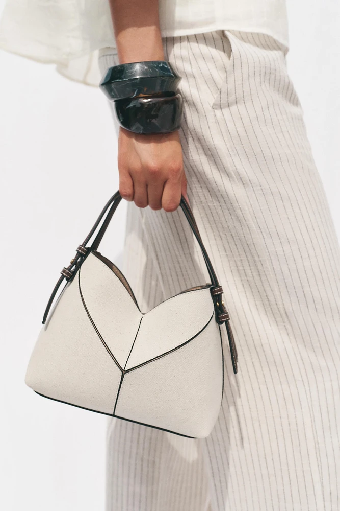 MINI SAC SHOPPER CANVAS CONTRASTE