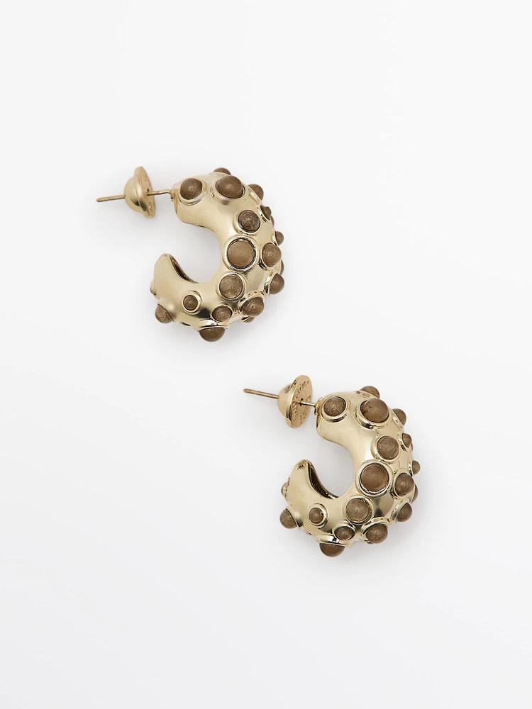 Droplet earrings with stones - Limited Edition