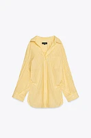 OVERSIZED STRIPED POPLIN SHIRT