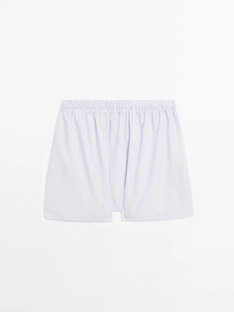 Double stripe print boxers