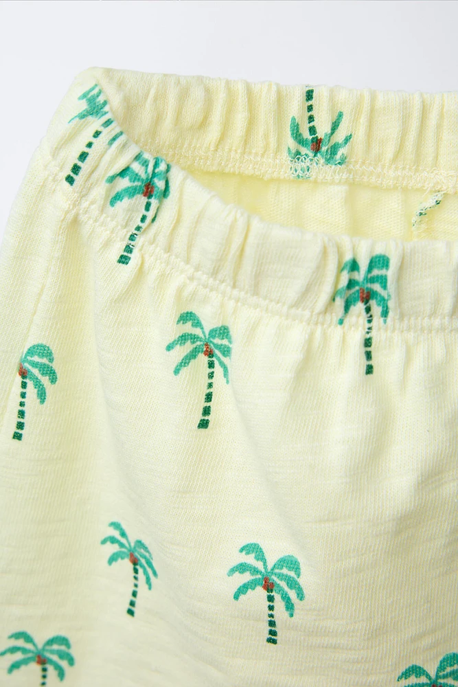 PALM TREE PRINT SHORTS