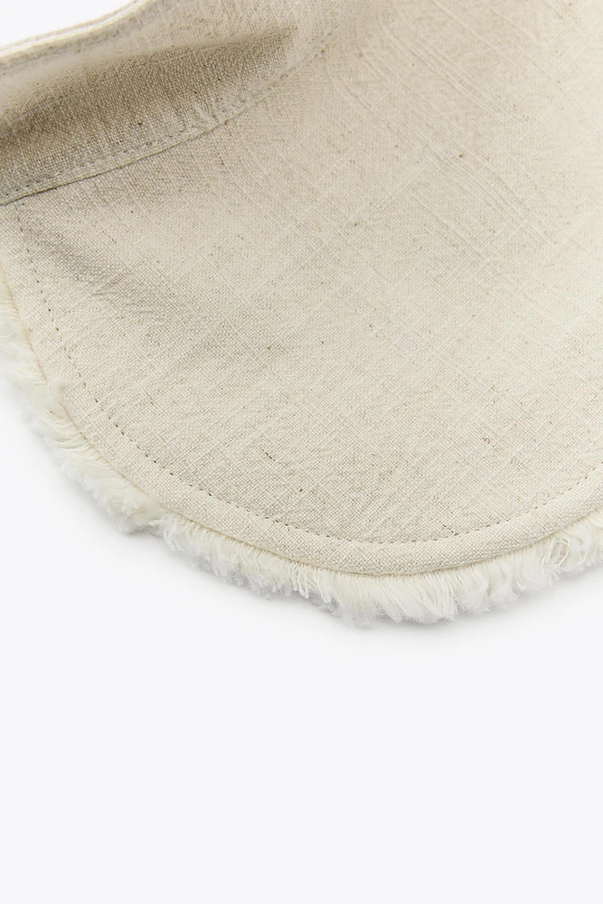 LINEN FRAYED VISOR