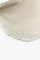 LINEN FRAYED VISOR