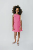 ROBE EN POPELINE AVEC LACETS