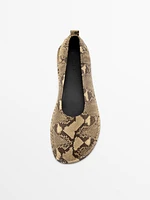 Animal print ballet flats