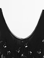 Long dress with beading