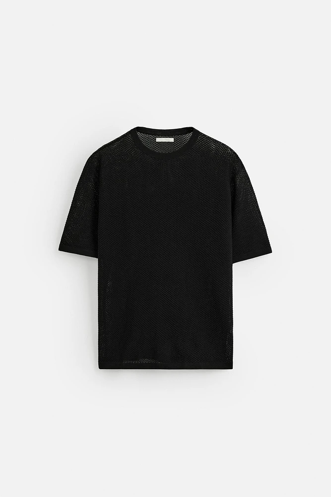 TEXTURED KNIT T-SHIRT