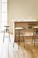 LINEN SWIVEL BAR STOOL