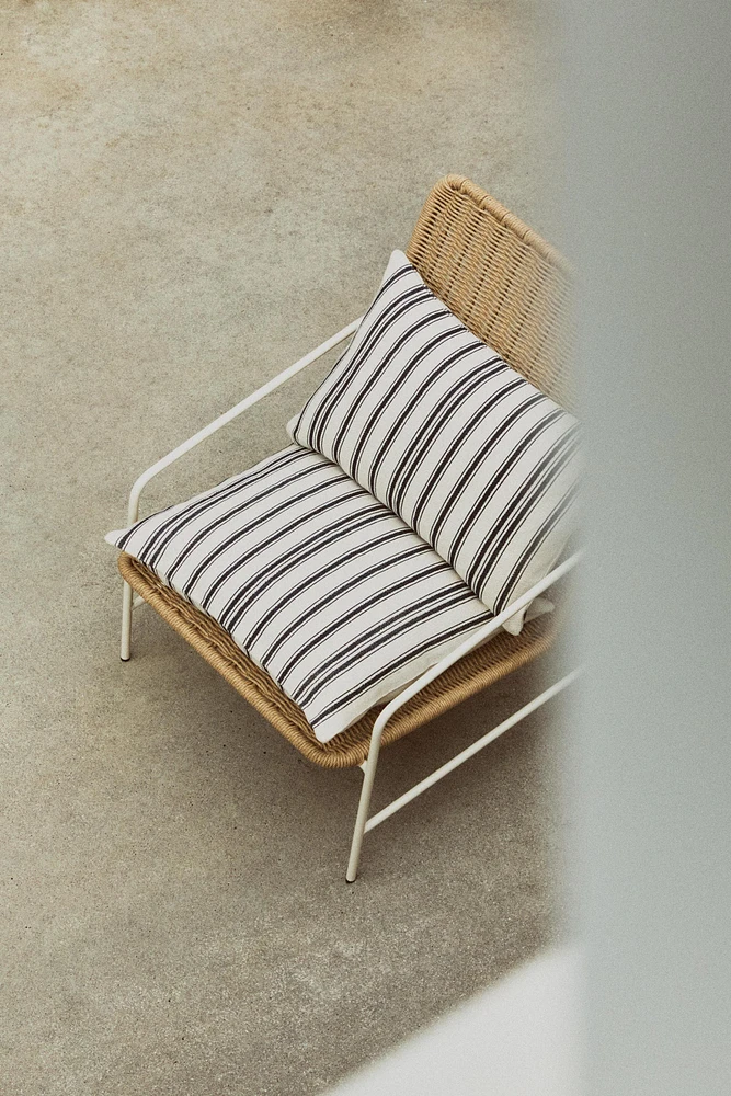 STRIPED OUTDOOR CHAIR BACK CUSHION