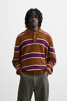 STRIPED KNIT POLO