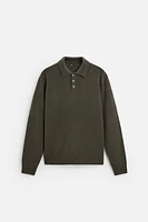 WOOL KNIT POLO