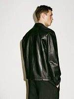 Veste légère courte en cuir nappa - Limited Edition