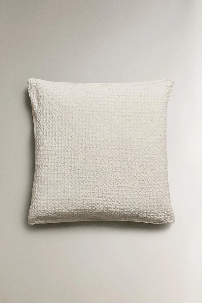 WAFFLE-KNIT PILLOWCASE