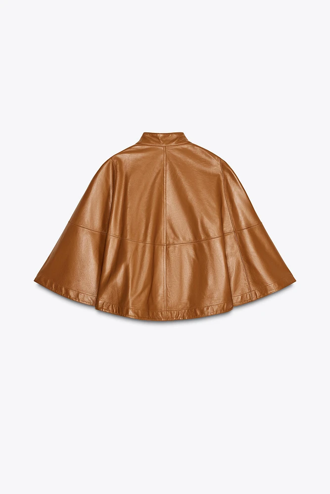 CAPE 100 % CUIR ZIP