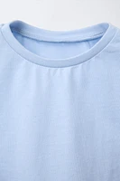 POPLIN RUFFLE MIXED T-SHIRT