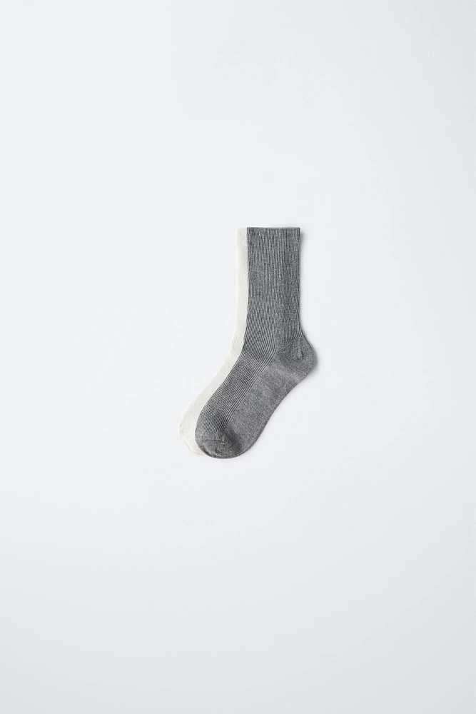 TWO PACK OF RIB SOCKS