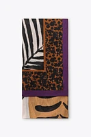 TIGER LEOPARD PRINT SCARF