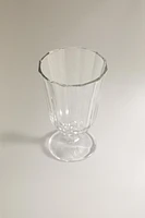 RAISED FACETED WINE GLASS