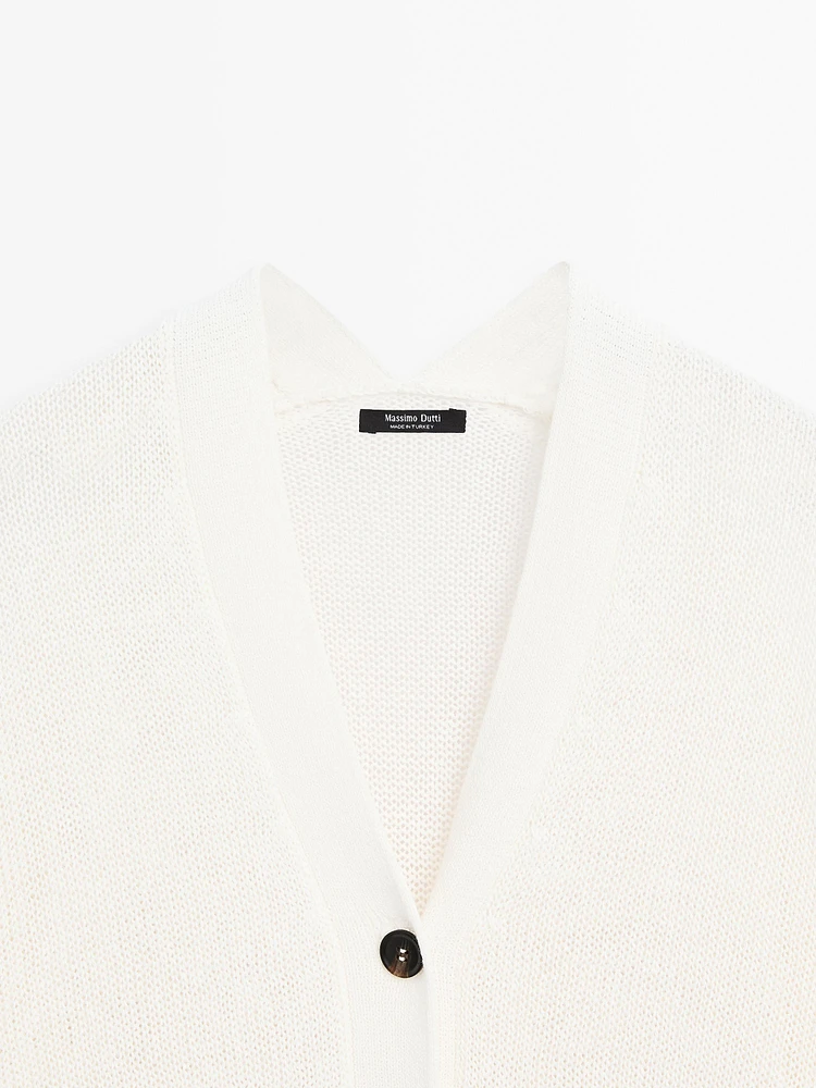 Cardigan oversize en maille fine
