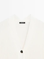 Cardigan oversize en maille fine
