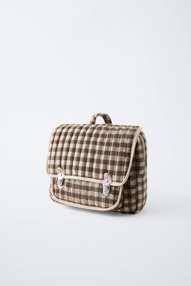 PLAID BACKPACK
