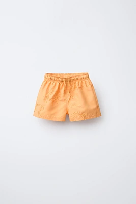 6-14 ANS/ SHORT DE BAIN SOLEILS BRODÉS