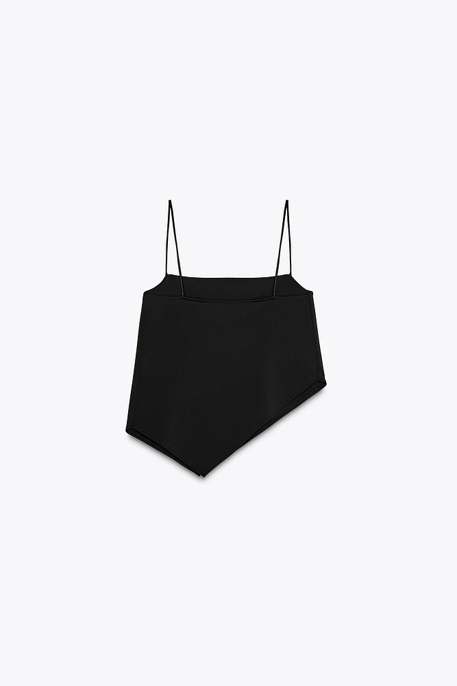ASYMMETRIC CREPE TOP