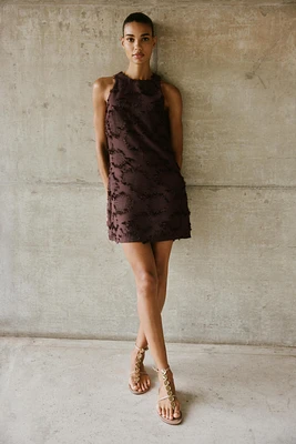 TEXTURED KNIT MINI DRESS