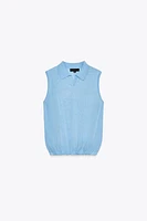 TOP POLO EN MAILLE