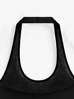 Ribbed halter top