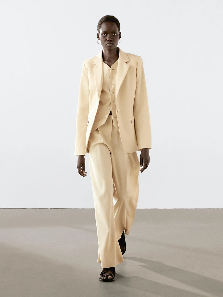Blazer en lin mélang